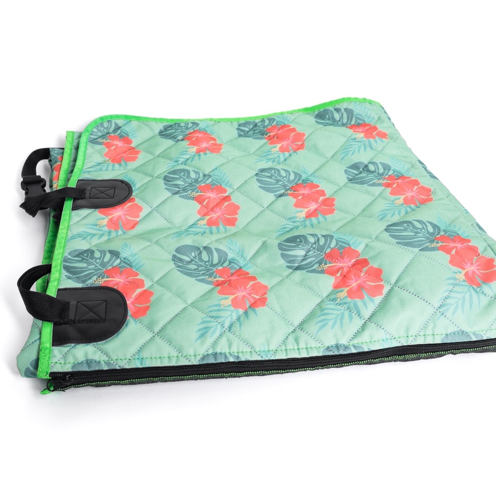 Tropical Print Pet Car Seat Protector -Back Seat Cover with Pockets, non slip